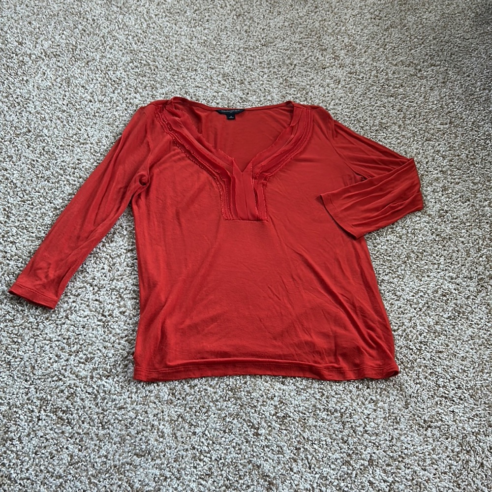 Orange Long Sleeve with Ruffles